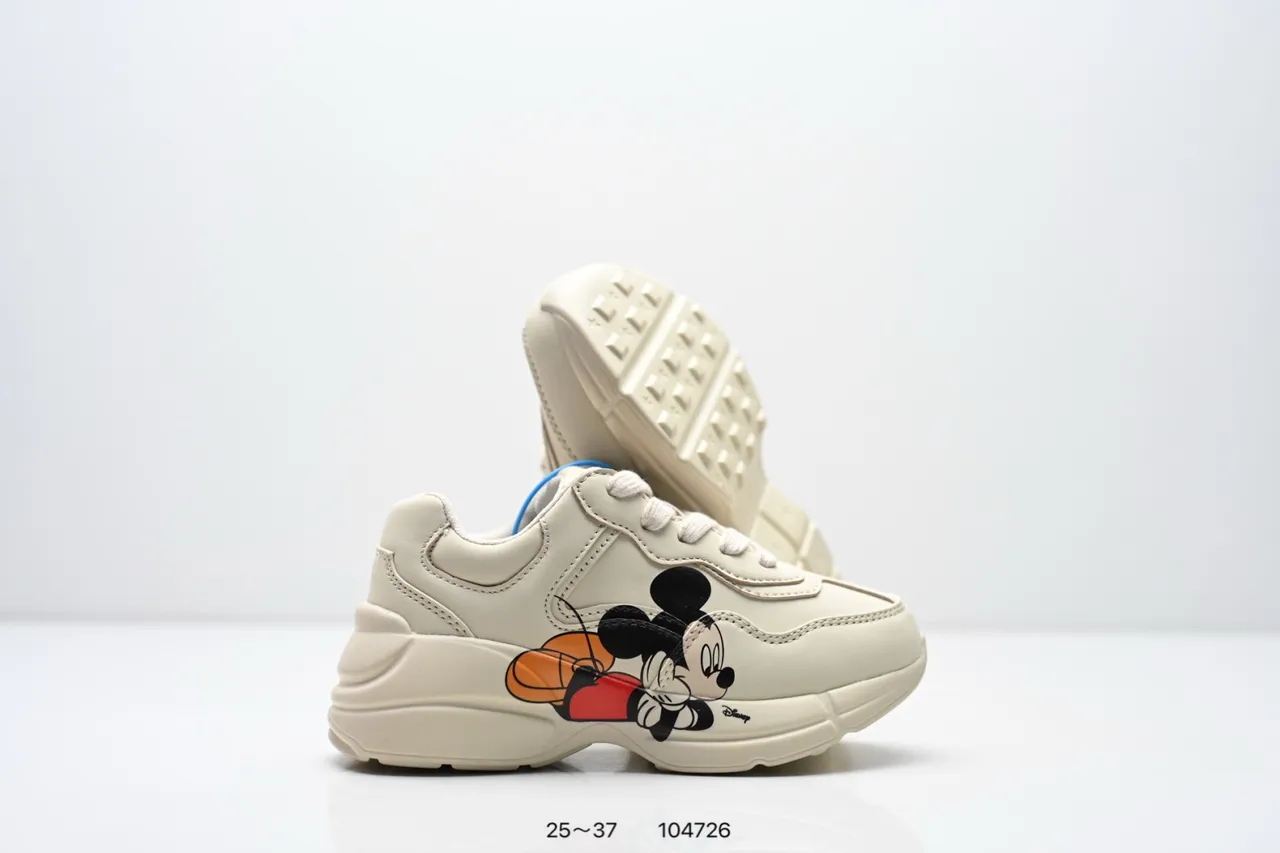 Gucci Rhyton Off-White Leather Chunky Sneakers 24