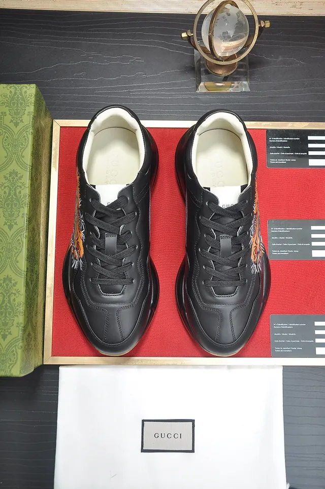 Gucci Rhyton Tiger Print Black Lifestyle Sneakers 4