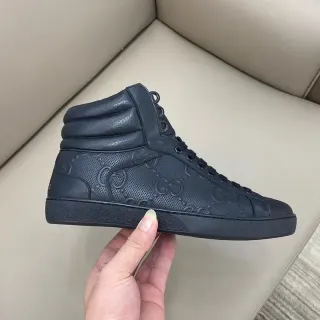 Gucci Screener Black Embossed GG Monogram Lifestyle Sneakers