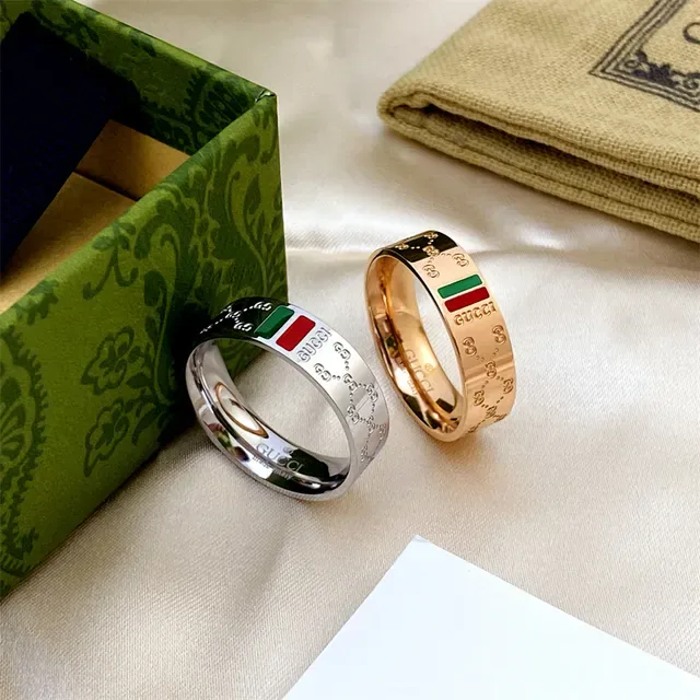 Gucci Screener Gold Red Engraved GG Monogram Web Stripe Ring 2