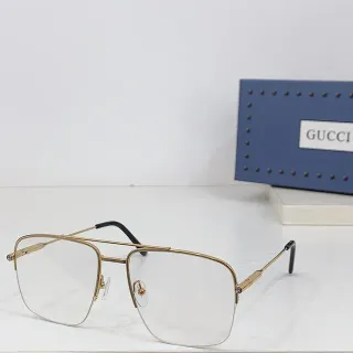 Gucci Screener Gold-Tone Rectangular Optical Glasses