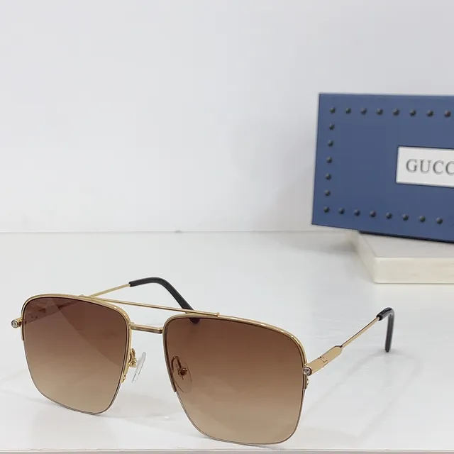 Gucci Screener Gold-Tone Rectangular Optical Glasses 4