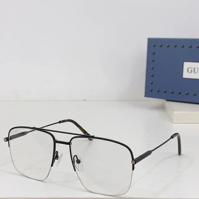Gucci Screener Gold-Tone Rectangular Optical Glasses 6