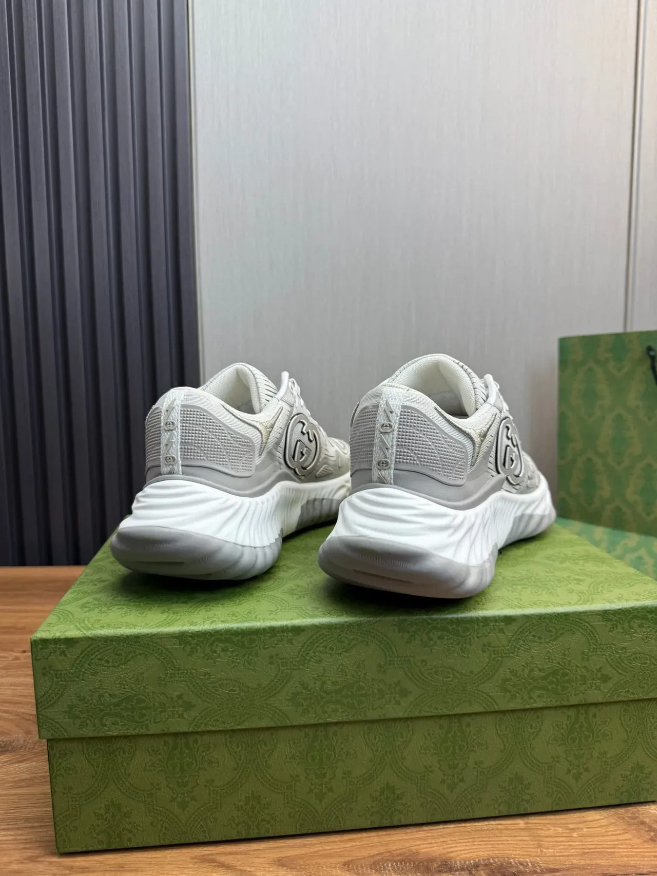 Gucci Screener Light Gray Lifestyle Sneakers 5
