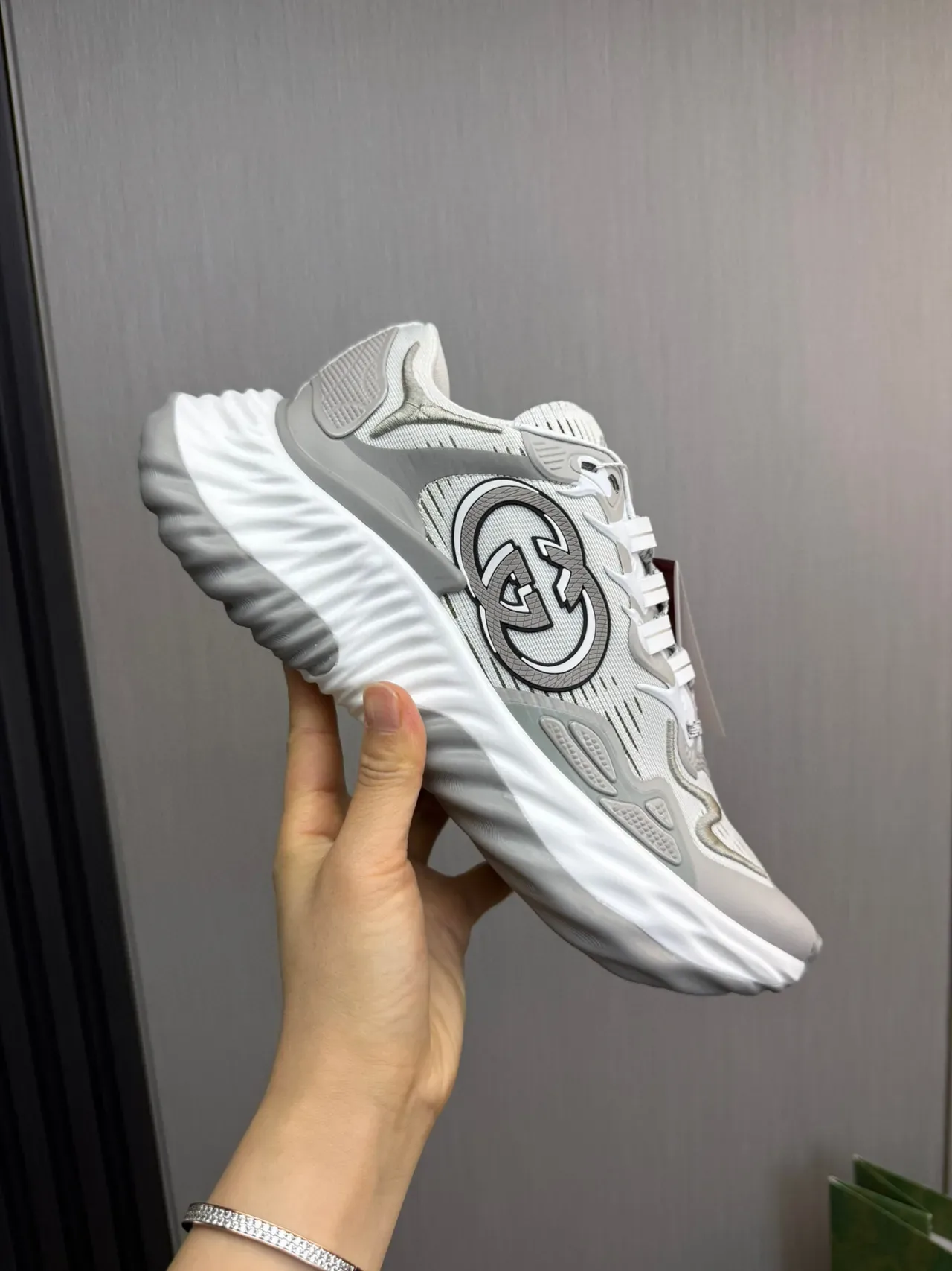 Gucci Screener Light Gray Lifestyle Sneakers 7