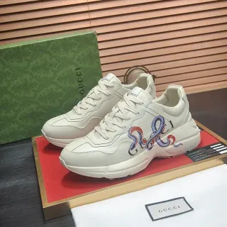 Gucci Screener Off-White Embroidered Interlocking G Lifestyle Sneakers