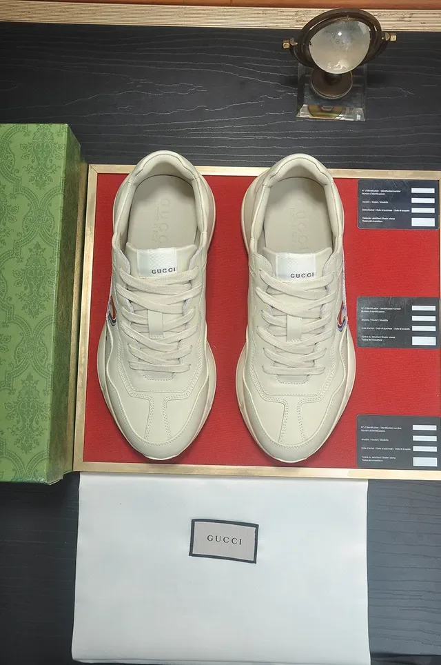 Gucci Screener Off-White Embroidered Interlocking G Lifestyle Sneakers 4