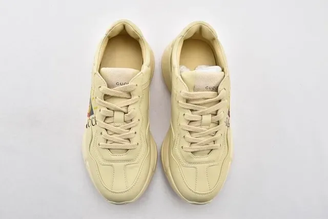 Gucci Screener Off-White Logo-Print Chunky Sneakers 5