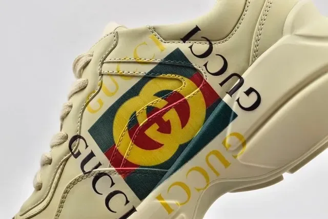 Gucci Screener Off-White Logo-Print Chunky Sneakers 10