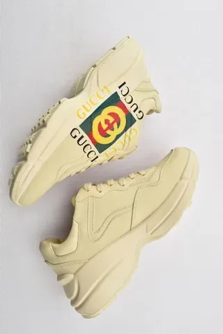 Gucci Screener Off-White Logo-Print Chunky Sneakers 13