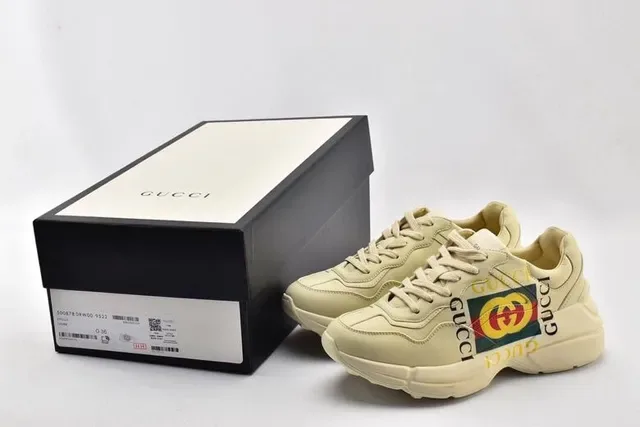 Gucci Screener Off-White Logo-Print Chunky Sneakers 17