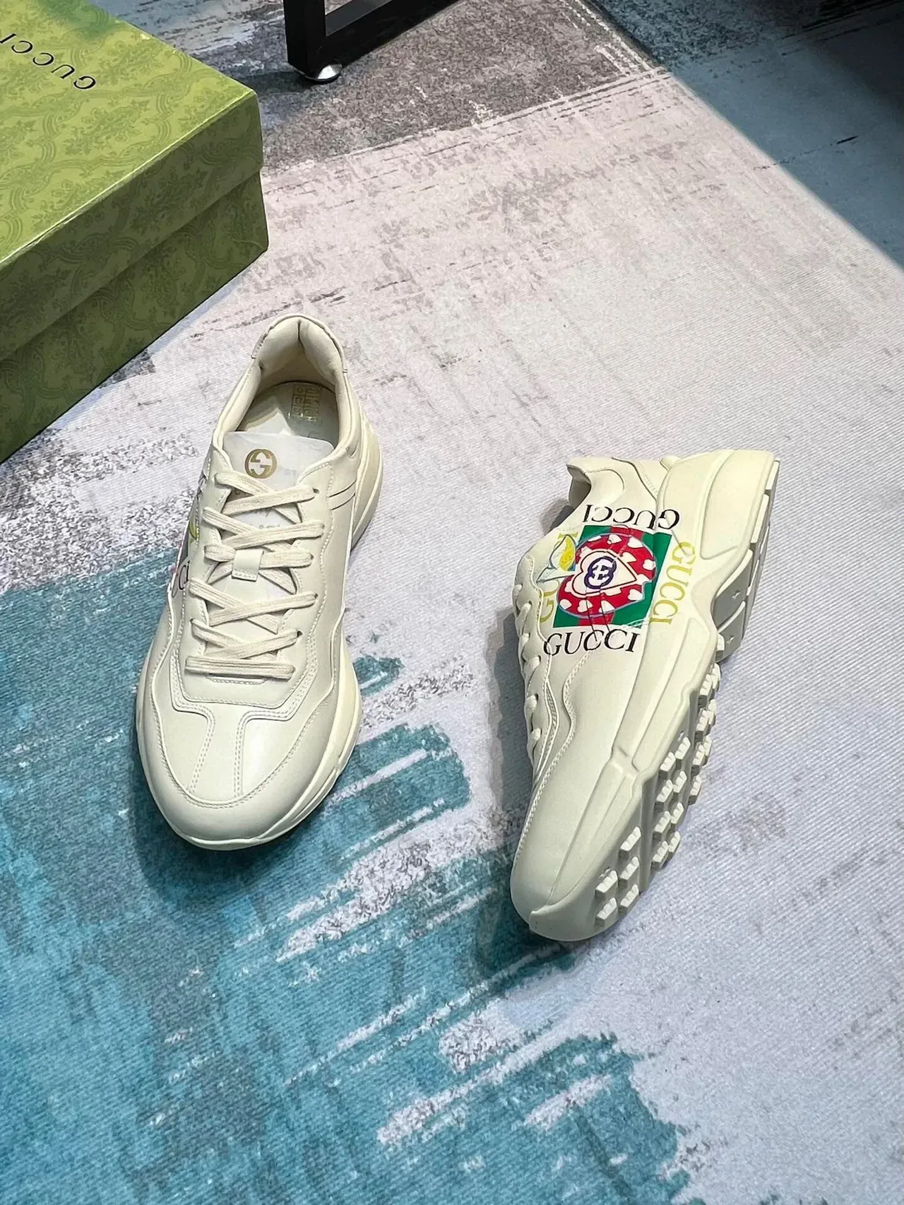 Gucci Screener Sneakers Lifestyle Off-White Multicolore Graphique 4