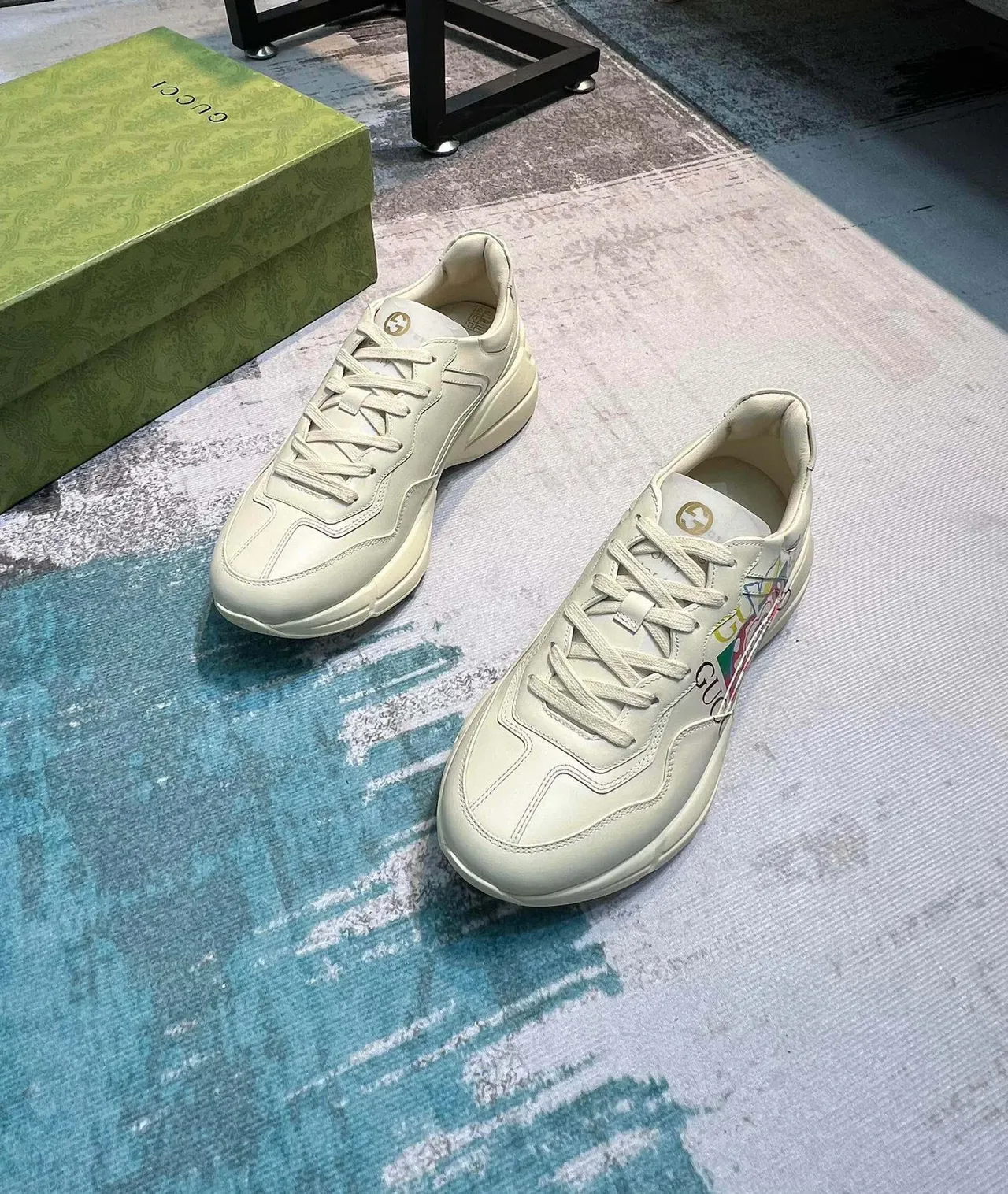 Gucci Screener Sneakers Lifestyle Off-White Multicolore Graphique 5