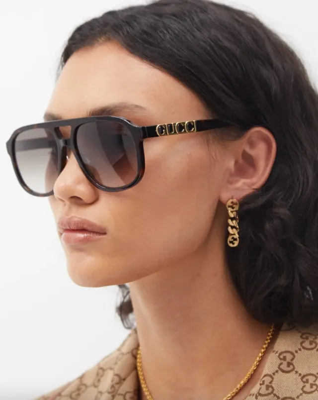 Gucci Screener Oversized Shield Gradient Sunglasses 4