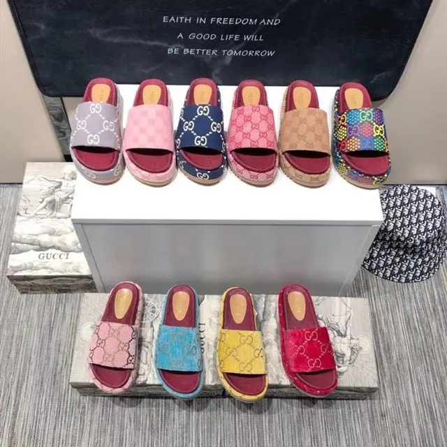 Gucci Screener Red Velvet Interlocking G Monogram Slippers 5