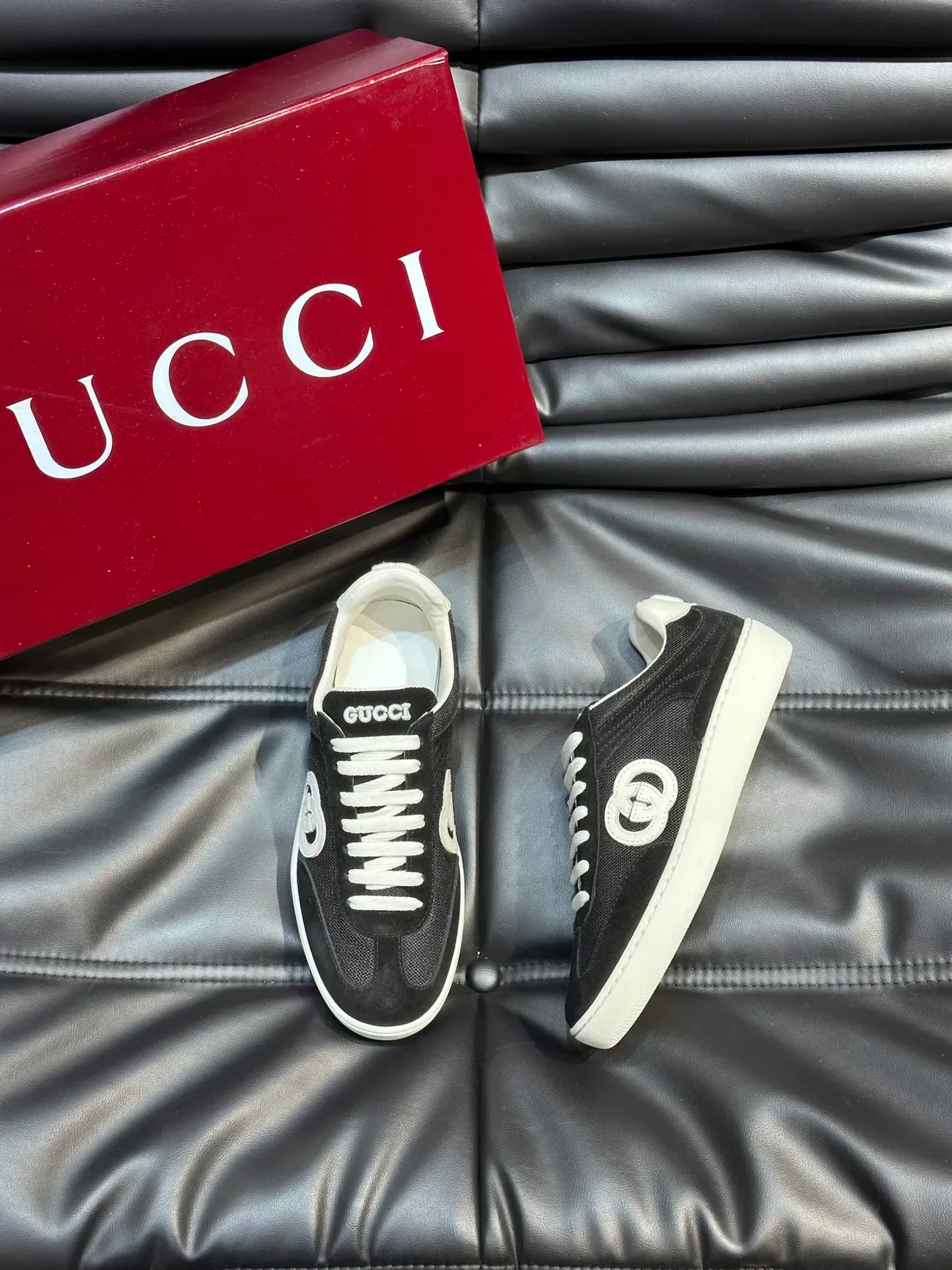 Gucci Tennis 1977 Black and Cream Lifestyle Sneakers 5