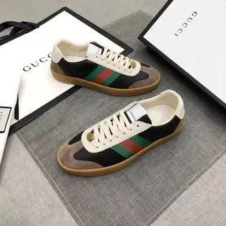 Gucci Tennis 1977 Black Beige Green Red Web Lifestyle Sneakers