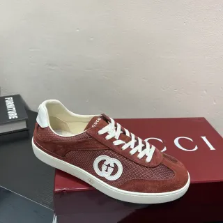 Gucci Tennis 1977 Burgundy Suede and Mesh Lifestyle Sneakers