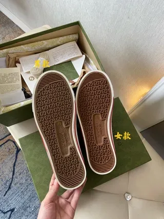 Gucci Tennis 1977 Navy and Red Web Stripe Lifestyle Sneakers 6