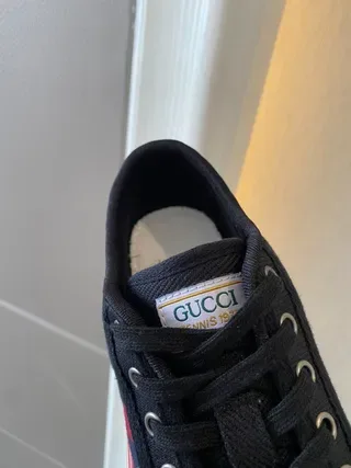 Gucci Tennis 1977 Navy and Red Web Stripe Lifestyle Sneakers 9