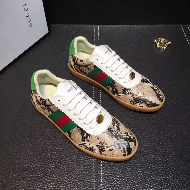 Gucci Tennis 1977 Snake-Print Green-Red Web Lifestyle Sneakers 6