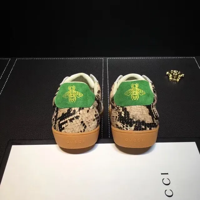 Gucci Tennis 1977 Snake-Print Green-Red Web Lifestyle Sneakers 8