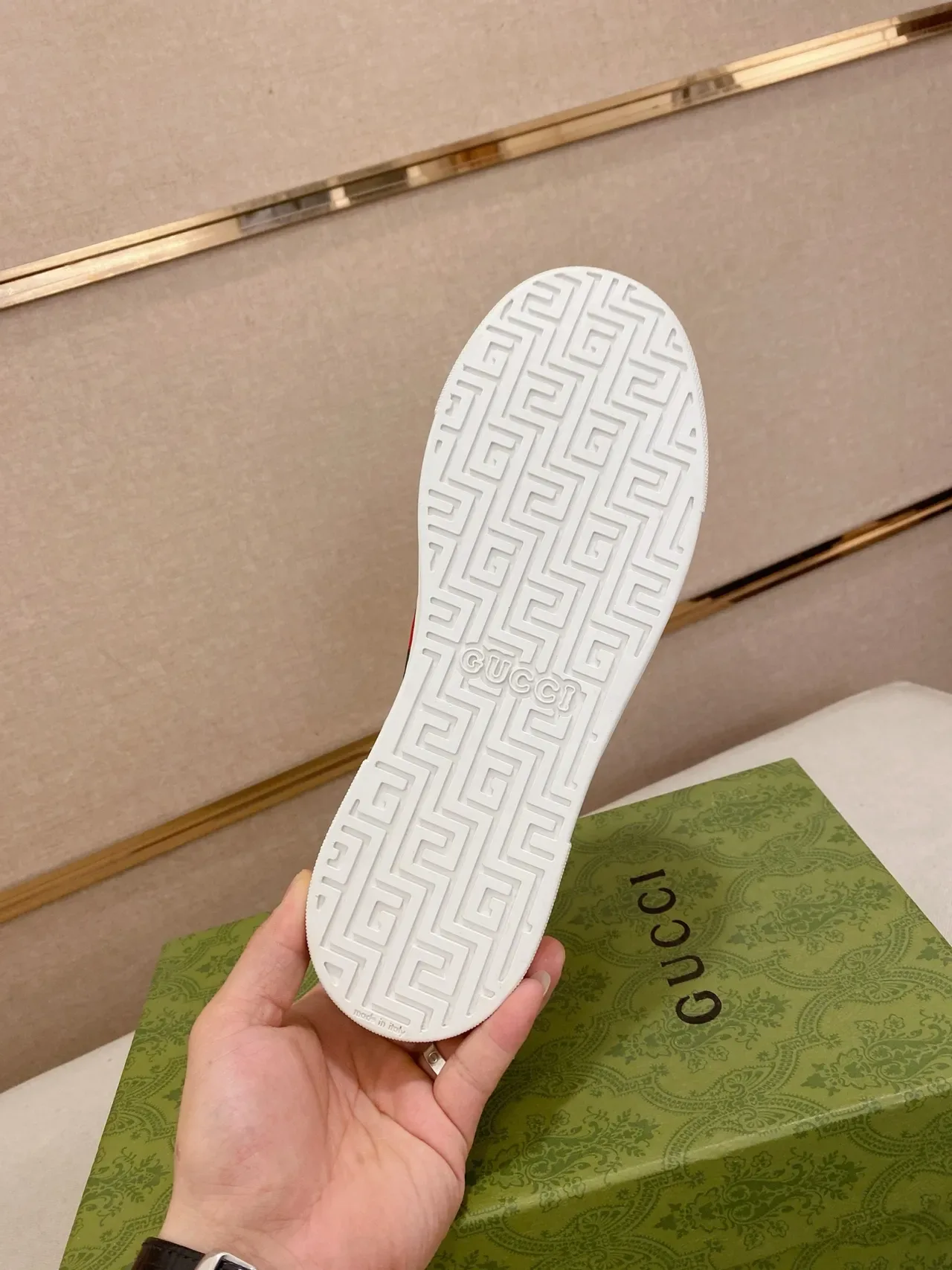 Gucci Tennis 1977 White and Gray Web Stripe Lifestyle Sneakers 2