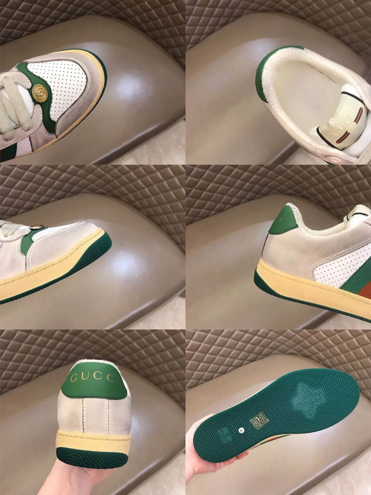 Gucci Tennis 1977 White Beige Green Red Lifestyle Sneakers 2