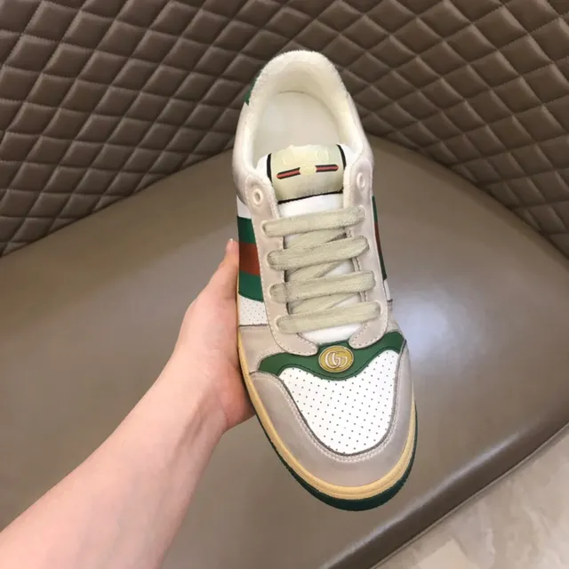 Gucci Tennis 1977 White Beige Green Red Lifestyle Sneakers 4