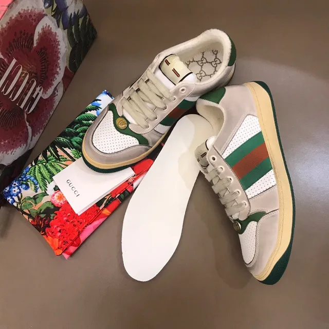 Gucci Tennis 1977 White Beige Green Red Lifestyle Sneakers 8