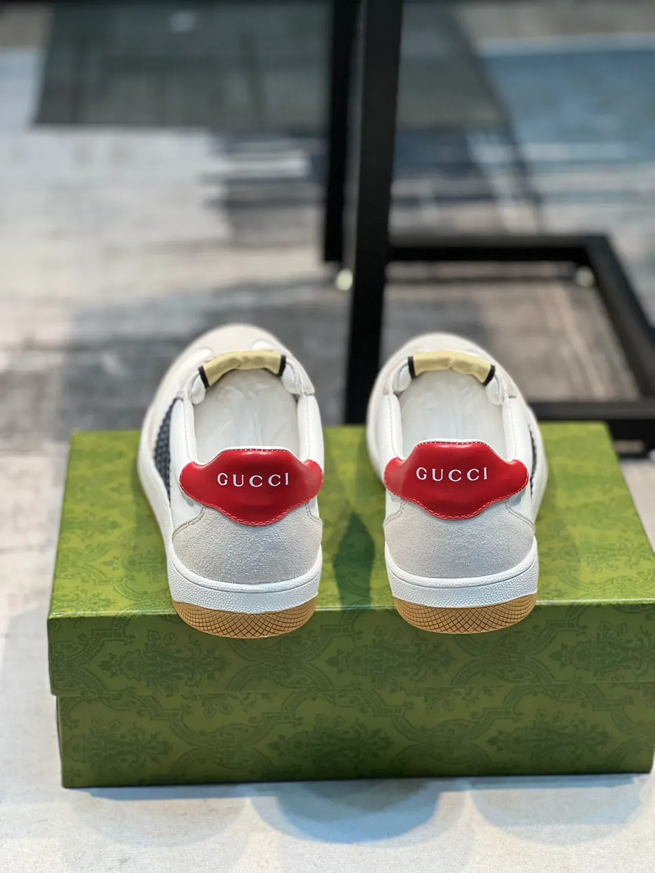 Gucci Tennis 1977 Blanc Marine Rouge Sneakers Lifestyle 3
