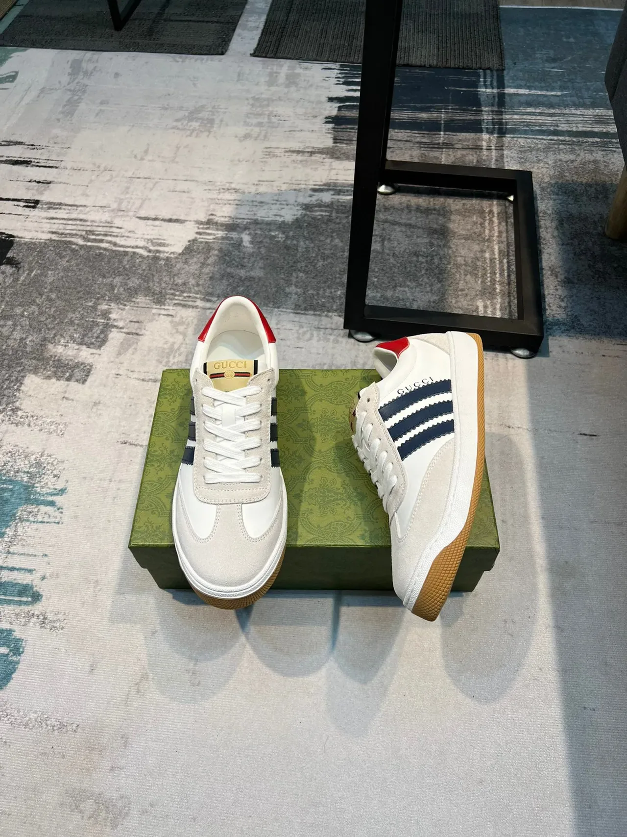 Gucci Tennis 1977 Blanc Marine Rouge Sneakers Lifestyle 5