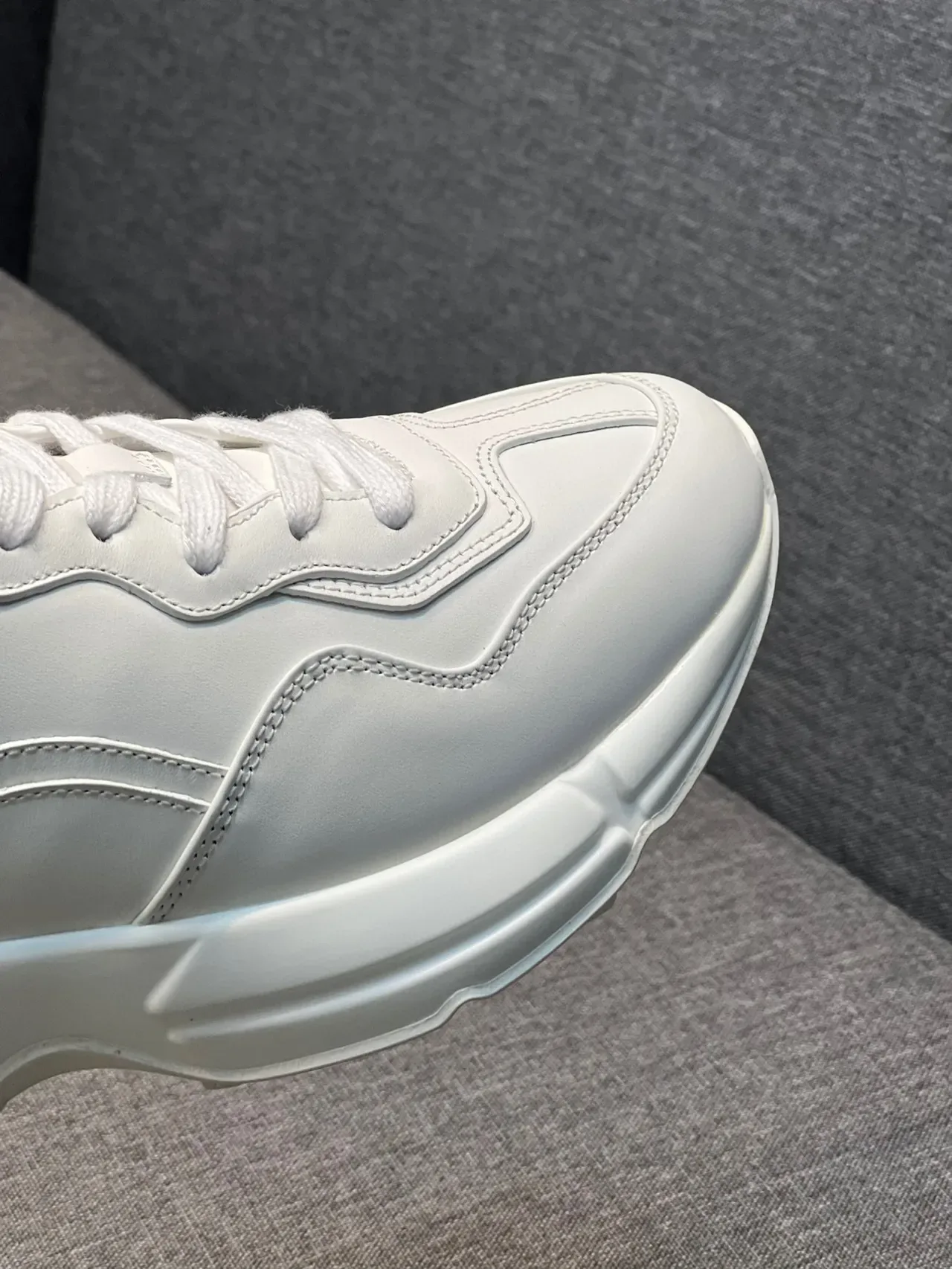 Gucci Blancos Monocromas Suela Escultórica Zapatillas Chunky 4