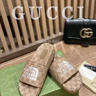 Gucci x The North Face GG Monogram Logo Slide Slippers