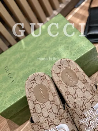 Gucci x The North Face GG Monogram Logo Slide Slippers 9