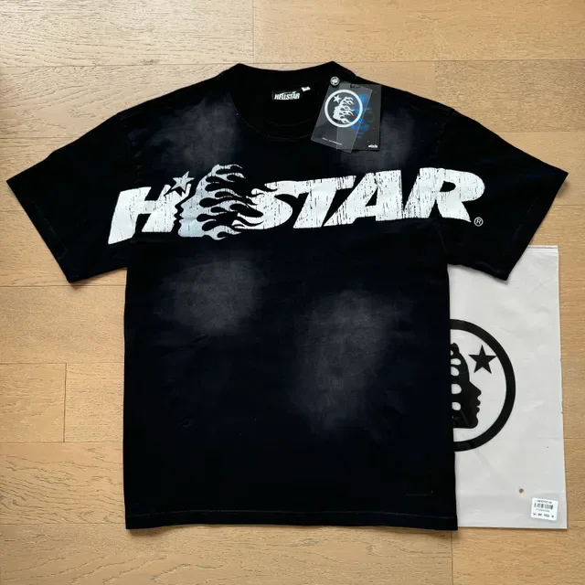 Hellstar Black White Flame-Print Washed Fabric Tracksuit 3