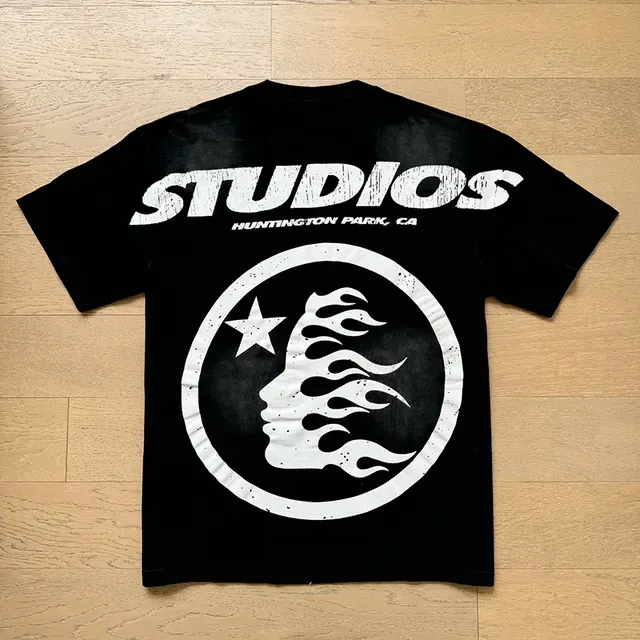 Hellstar Black White Flame-Print Washed Fabric Tracksuit 4
