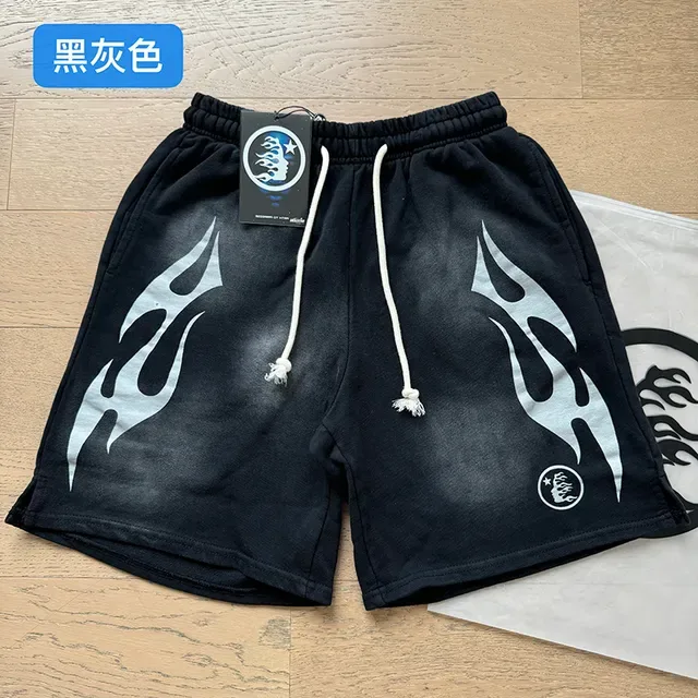 Hellstar Black White Flame-Print Washed Fabric Tracksuit 7