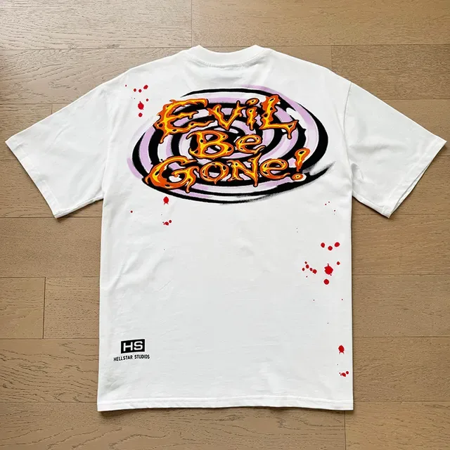 Hellstar Graphic-Print Horror-Comic Illustration White T-Shirt 4