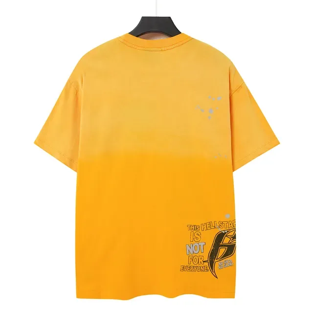 Camiseta oversized amarilla con estampado gráfico Hellstar 4