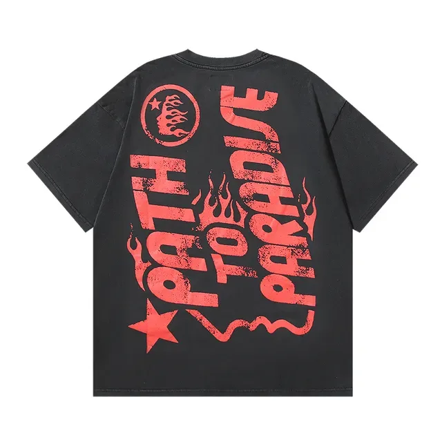 Hellstar Oversized Distressed Graphic Print Black T-Shirt 6
