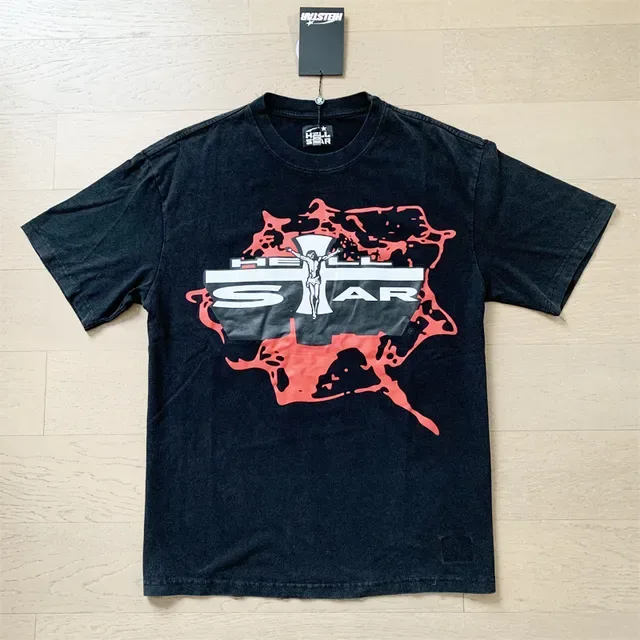 Hellstar Oversized Distressed Graphic Print Black T-Shirt 7