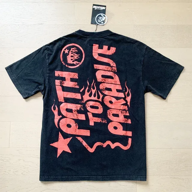 Hellstar Oversized Distressed Graphic Print Black T-Shirt 8