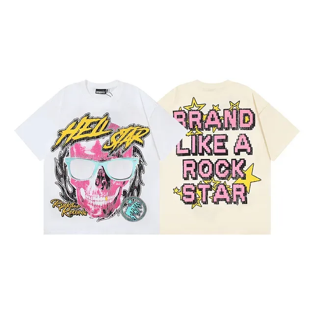 Hellstar Rock Skull Graphic Print Oversized T-Shirt 8
