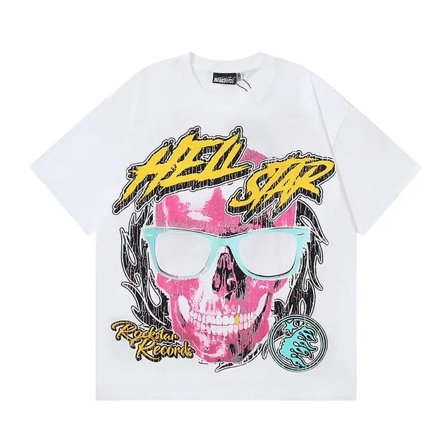 Hellstar Rock Skull Graphic Print Oversized T-Shirt 9