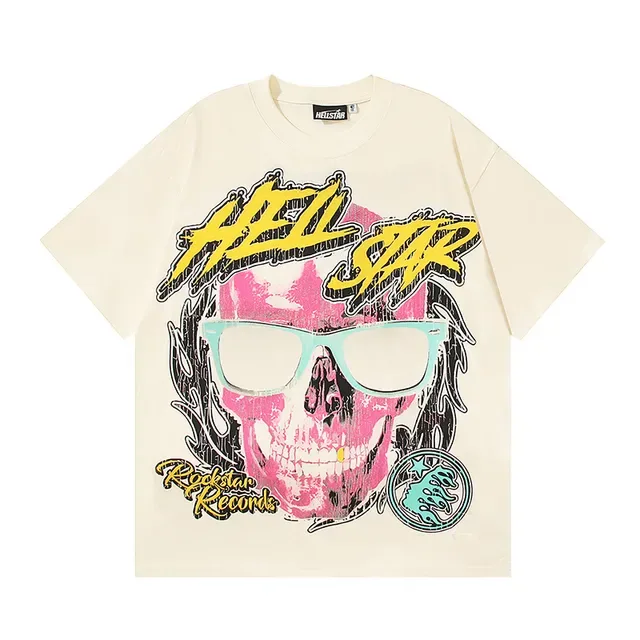 Hellstar Rock Skull Graphic Print Oversized T-Shirt 10