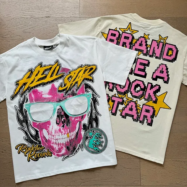Hellstar Rock Skull Graphic Print Oversized T-Shirt 13