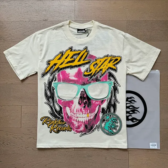 Hellstar Rock Skull Graphic Print Oversized T-Shirt 15