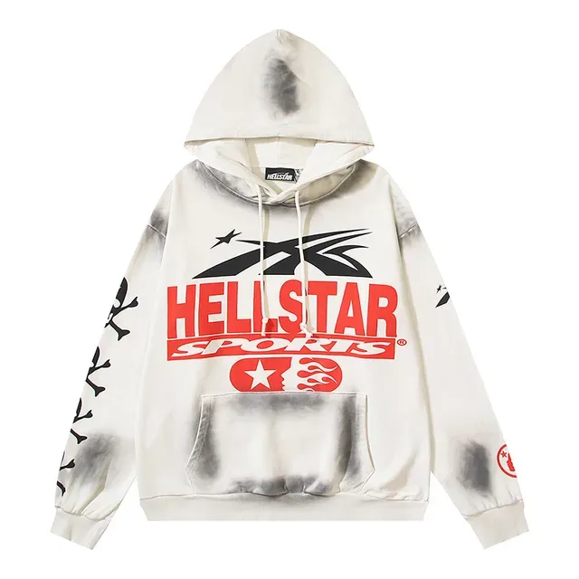 Hellstar 酸洗运动图形宽松连帽衫 2