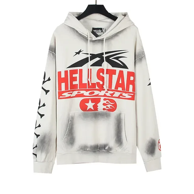 Hellstar 酸洗运动图形宽松连帽衫 11